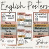 Neutral Toned English Posters Bundle | Boho Colour Palette - Miss Jacobs Little Learners