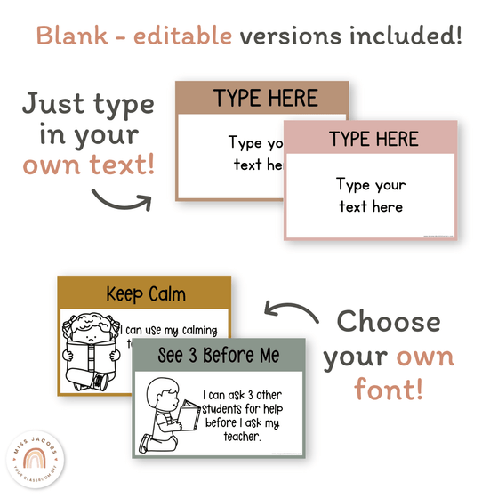 Neutral Toned Student Goal Posters Bundle | Neutral Classroom Decor - Miss Jacobs Little Learners