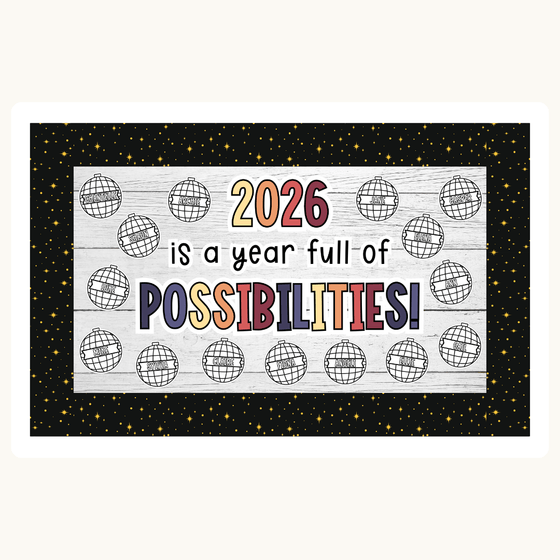 New Year Bulletin Board Decor Kit, Goals Craft & Activities Bundle - Miss Jacobs Little Learners