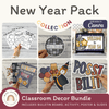 New Year Bulletin Board Decor Kit, Goals Craft & Activities Bundle - Miss Jacobs Little Learners
