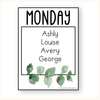 News Roster Show & Tell Display - Modern Botanical Decor - Miss Jacobs Little Learners