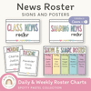 News Roster Show & Tell Display - Spotty Pastel Decor - Miss Jacobs Little Learners