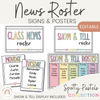 News Roster Show & Tell Display | Spotty Pastels Classroom Decor - Miss Jacobs Little Learners