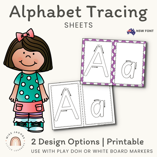 NSW Foundation Font Alphabet Tracing Sheets