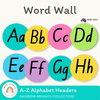 NSW Foundation Font Word Wall Alphabet Headers | Rainbow Theme - Miss Jacobs Little Learners
