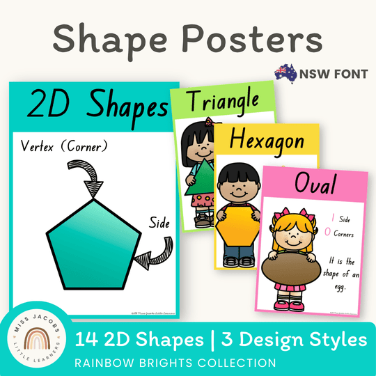 NSW Shape Posters | Rainbow Theme