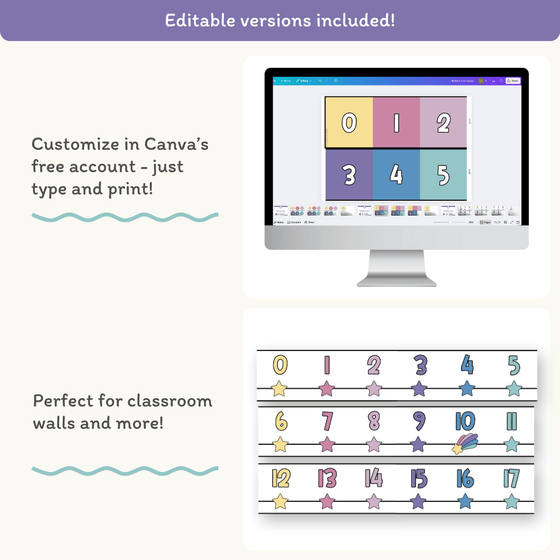 Number Line - Dreamy Space Classroom Decor - Miss Jacobs Little Learners