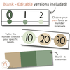 Number Line - Modern Botanical Classroom Decor - Miss Jacobs Little Learners