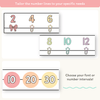 Number Line - Pastel Composition Notebook Classroom Decor - Miss Jacobs Little Learners