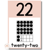 Number Posters with ten frames | Daisy Gingham Neutrals Math Classroom Decor - Miss Jacobs Little Learners