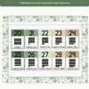 Number Posters with Ten Frames - Modern Botanical Theme - Miss Jacobs Little Learners