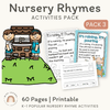 Nursery Rhymes Activities - Great for Distance Learning - Pack 3 - Miss Jacobs Little Learners