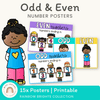 Odd and Even Number Posters | Rainbow Classroom Decor - Miss Jacobs Little Learners
