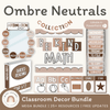 Ombre Neutrals Classroom Decor Bundle - Miss Jacobs Little Learners