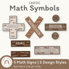 Ombre Neutrals Large Math Symbols - Miss Jacobs Little Learners