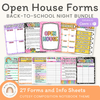 Open House Forms Back To School Night Bundle - Cutesy Theme - Miss Jacobs Little Learners
