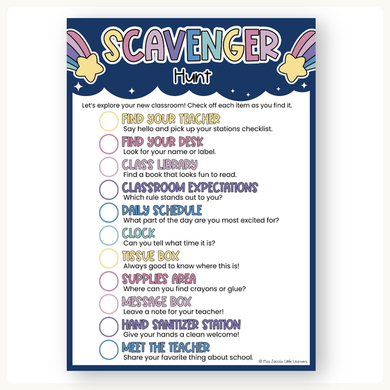 Open House Forms Back To School Night Bundle - Dreamy Space Classroom Decor - Miss Jacobs Little Learners