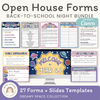 Open House Forms Back To School Night Bundle - Dreamy Space Classroom Decor - Miss Jacobs Little Learners