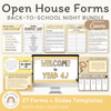 Open House Forms Back To School Night Bundle - Happy Hive Classroom Decor - Miss Jacobs Little Learners