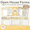 Open House Forms Back To School Night Bundle - Happy Hive Classroom Decor - Miss Jacobs Little Learners