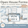 Open House Forms Back To School Night Bundle - Modern Ocean Classroom Decor - Miss Jacobs Little Learners
