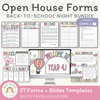 Open House Forms Back To School Night Bundle - Spotty Pastel Theme - Miss Jacobs Little Learners