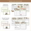 Open House Forms Back To School Night Bundle - Woodland Theme - Miss Jacobs Little Learners