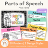Parts of Speech Posters - Cutesy Classroom Decor - Miss Jacobs Little Learners