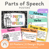Parts of Speech Posters - Cutesy Classroom Decor - Miss Jacobs Little Learners