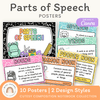 Parts of Speech Posters - Cutesy Composition Notebook English Decor - Miss Jacobs Little Learners