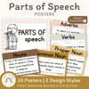 Parts of Speech Posters - Daisy Gingham Neutrals Decor - Miss Jacobs Little Learners