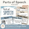 Parts of Speech Posters - Modern Ocean Classroom Decor - Miss Jacobs Little Learners