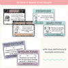 Parts of Speech Posters - Pastel Composition Notebook English Decor - Miss Jacobs Little Learners