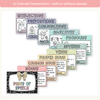 Parts of Speech Posters - Pastel Composition Notebook English Decor - Miss Jacobs Little Learners