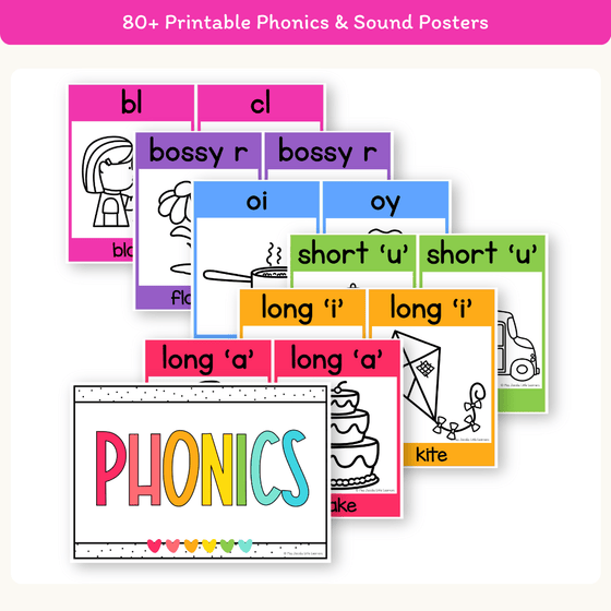 Phonics Posters - Bright Theme - Miss Jacobs Little Learners