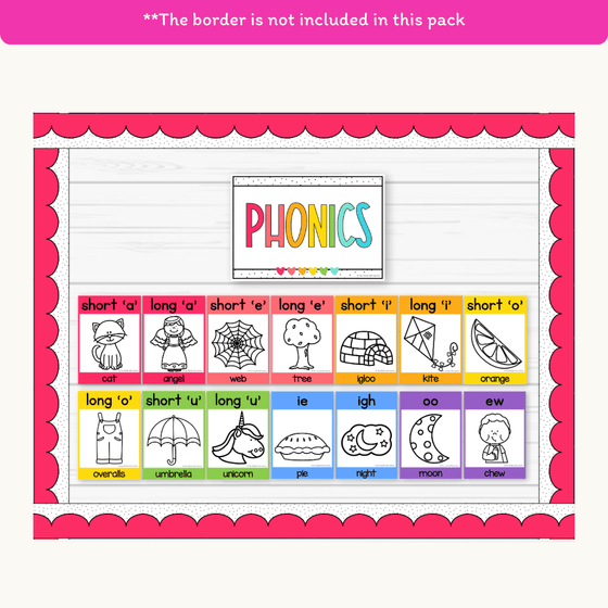 Phonics Posters - Bright Theme - Miss Jacobs Little Learners