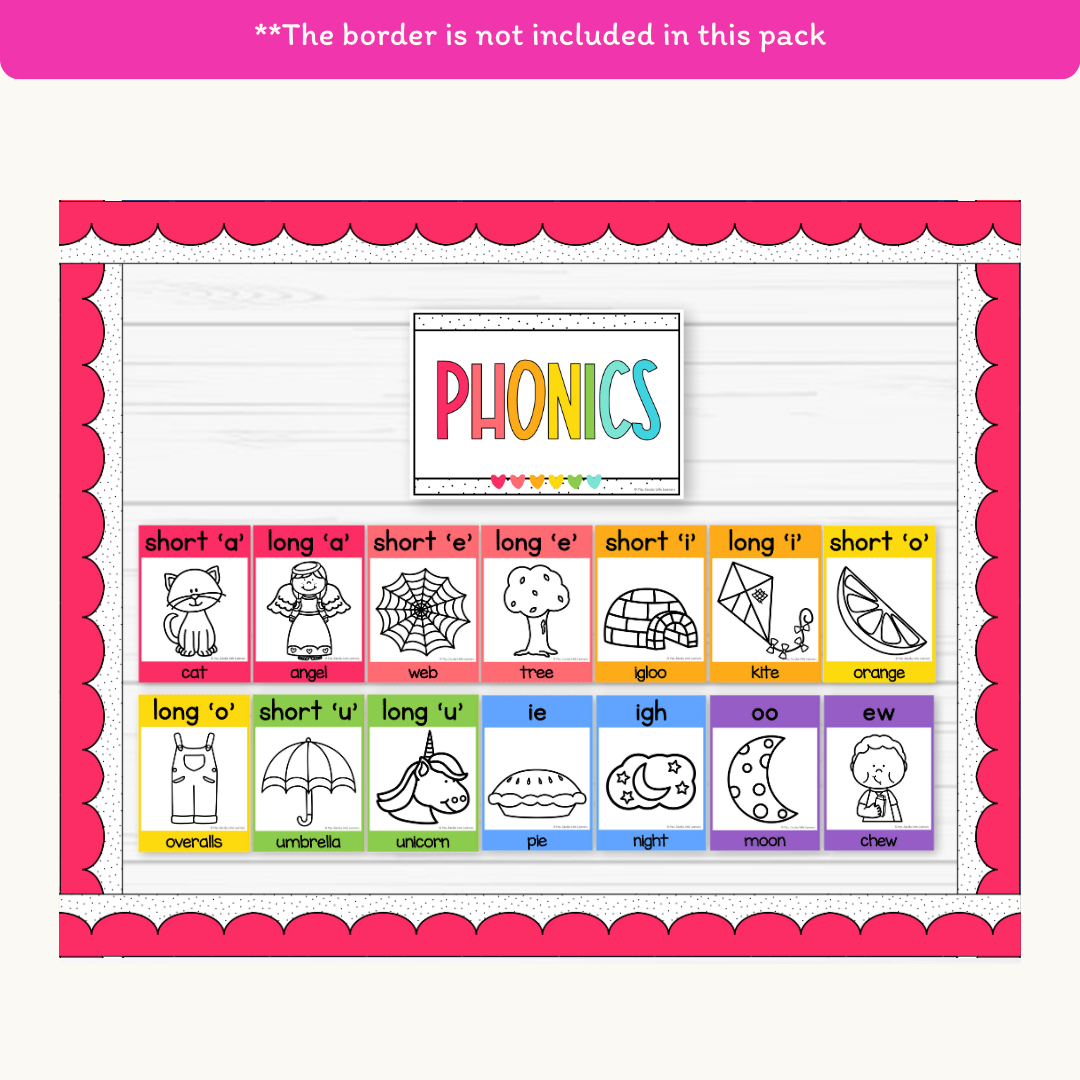 Phonics Posters - Bright Theme - Miss Jacobs – Miss Jacobs Little Learners