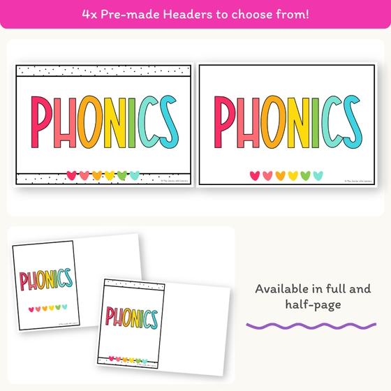 Phonics Posters - Bright Theme - Miss Jacobs Little Learners