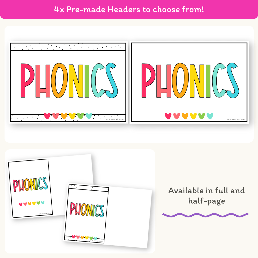 Phonics Posters - Bright Theme - Miss Jacobs – Miss Jacobs Little Learners