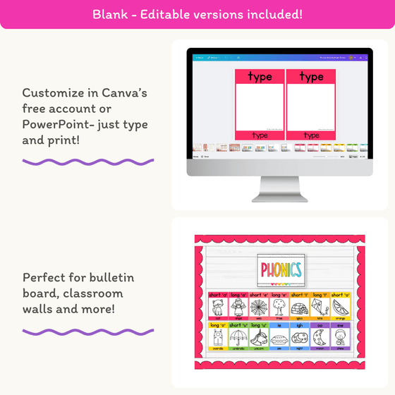 Phonics Posters - Bright Theme - Miss Jacobs Little Learners