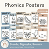 Phonics Posters - Modern Ocean Classroom Decor - Miss Jacobs Little Learners