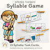 Phonological Awareness: Spring Themed Syllable Center Game - Miss Jacobs Little Learners