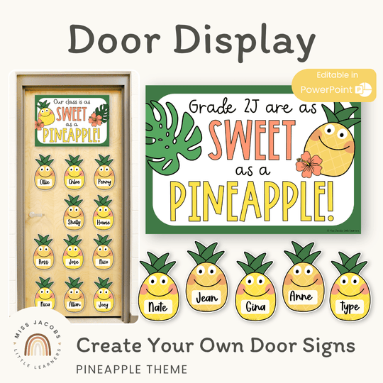 Pineapple Door Display Classroom Decor