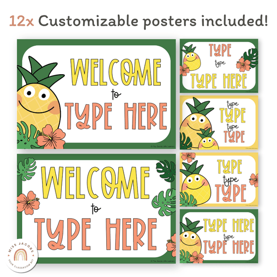 Pineapple Door Display Classroom Decor - Miss Jacobs Little Learners