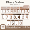 Place Value Display Posters | Ombre Neutral Math Classroom Decor - Miss Jacobs Little Learners