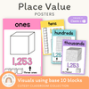 Place Value Posters - Base 10 Blocks - Cutesy Classroom Decor - Miss Jacobs Little Learners