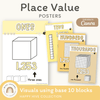 Place Value Posters - Base 10 Blocks - Happy Hive Math Decor - Miss Jacobs Little Learners