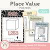 Place Value Posters (Base 10 Blocks) - Pastel Composition Notebook Math Decor - Miss Jacobs Little Learners