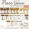 Place Value Posters Bulletin Board Display | Daisy Gingham Neutral Math Classroom Decor - Miss Jacobs Little Learners