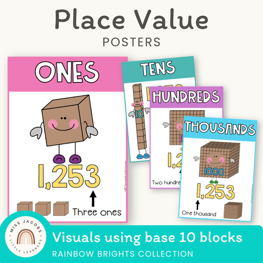 Place Value Posters | Rainbow Theme